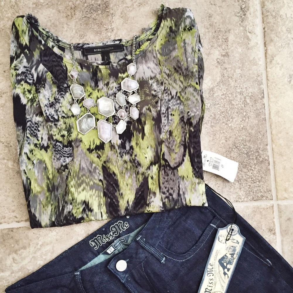 BCBG Printed Top